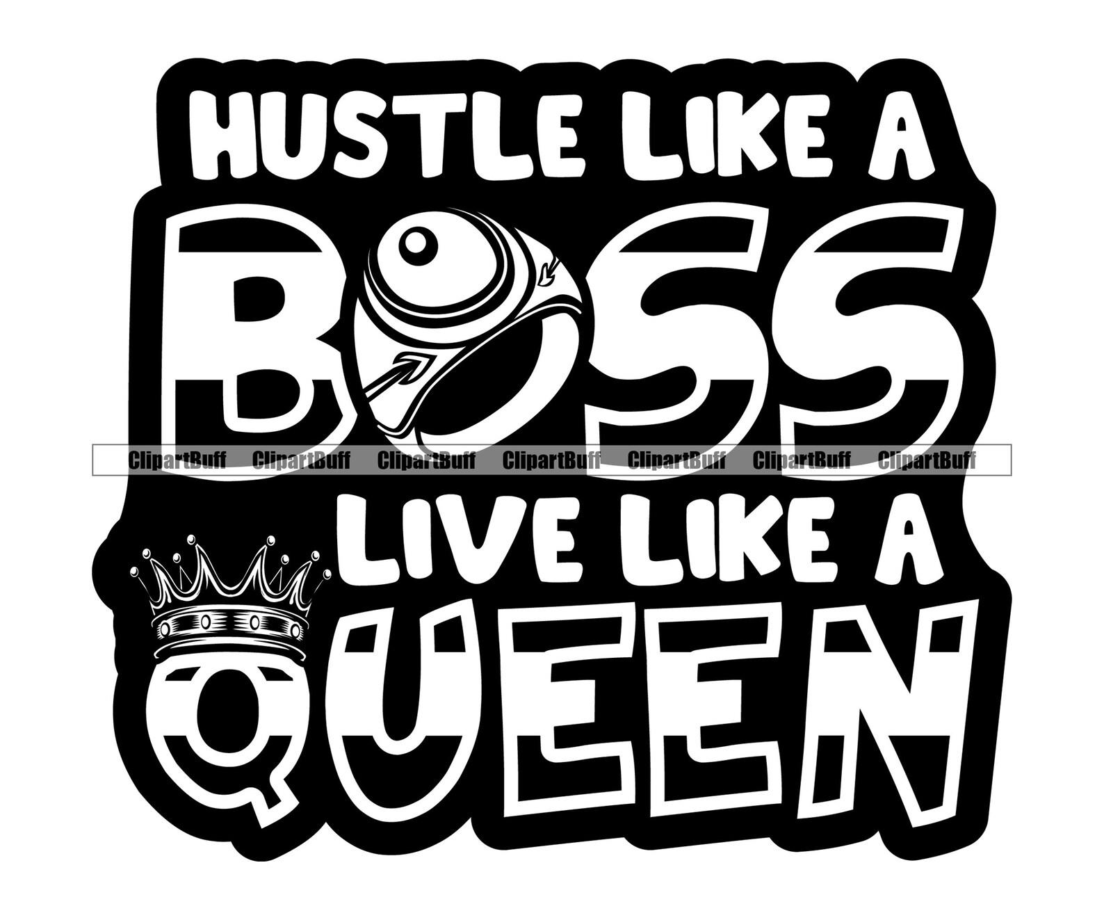 Hustle Like A Boss Live Like A Queen Gold Crown Hustling Girl Boss Lady Rich Female Business
