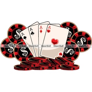 4 Aces Poker Main Dripping Texas Hold’Em Casino Jeu de cartes Drip Gamble Chips Poker Las Vegas Win Art Logo Design JPG PNG SVG Couper le fichier
