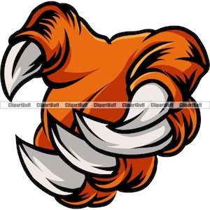 Garra Mascota Deporte Cartoon Personaje Fútbol Fútbol Baloncesto Béisbol Animal Salvaje Oso Pata Clavo eSport Fantasía Diseño del logotipo Jpg PNG SVG Corte