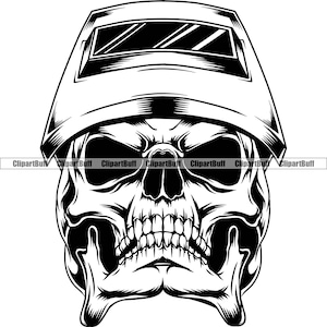 Schädel Schweißer Skelett Schweißhelme Schweißarbeit Metallarbeit Eisen Arbeiter Kopf Vintage Grunge Scary Tattoo Firmenlogo Design JPG PNG SVG Cut