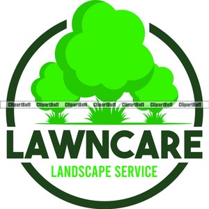 Lawncare Landscape Service Lawn Grass Garden Bushes Trees Landscaping Yard Gardener Cut Mow Mowing Trimming Haul Logo Design JPG PNG SVG Cut