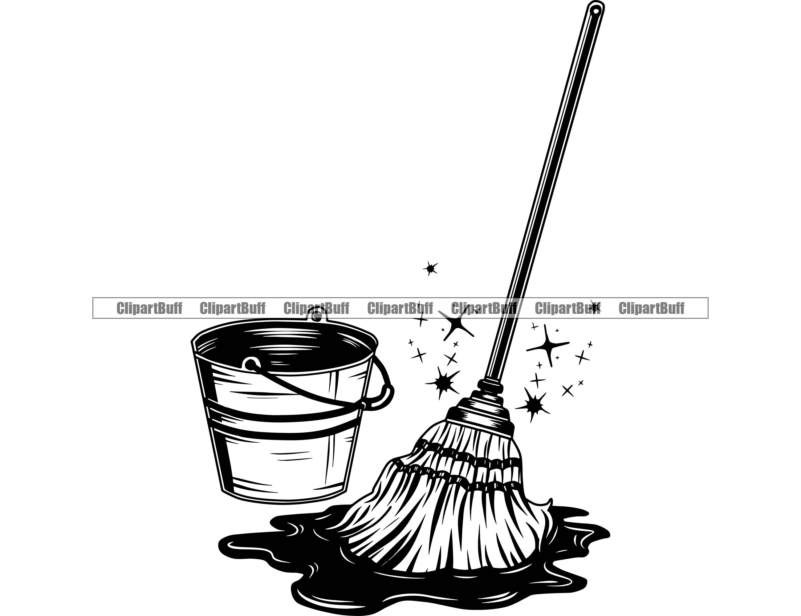 Mop And Bucket Royalty Free SVG, Cliparts, Vectors, and Stock Illustration.  Image 72523217.