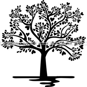 Arbre de vie Famille Amour Loué Racines Coeur Aimé Enraciné Signe Patrimoine Ascendance Culte Foi Prière Art Logo Design JPG PNG SVG Fichier coupé
