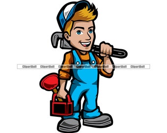Plumbing Cartoon Man - Etsy Singapore Plumbing Cartoon Man - Etsy Singapore