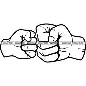 Fist Bump Hands Joy Love Together Happiness Father Son Family Happy Unity Gesture Greeting Greet Celebrate Logo Design JPG PNG SVG Cut File