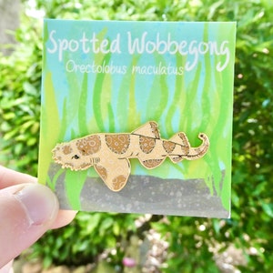 Wobbegong Shark Hard Enamel Pin | Gifts for Ocean Lovers | Biology | Scuba Diver | Animal Lover