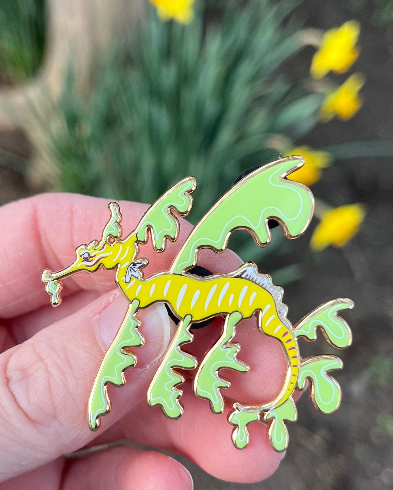 Leafy Seadragon Hard Enamel Pin | Gifts for Ocean Lovers | Biology | Scuba Diver | Animal Lover