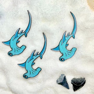 Hammerhead Shark Hard Enamel Pin | Gifts for Ocean Lovers | Biology | Scuba Diver | Animal Lover