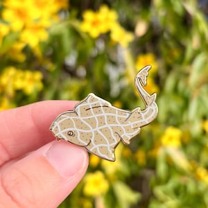 Angel Shark Hard Enamel Pin | Gifts for Ocean Lovers | Biology | Scuba Diver | Animal Lover