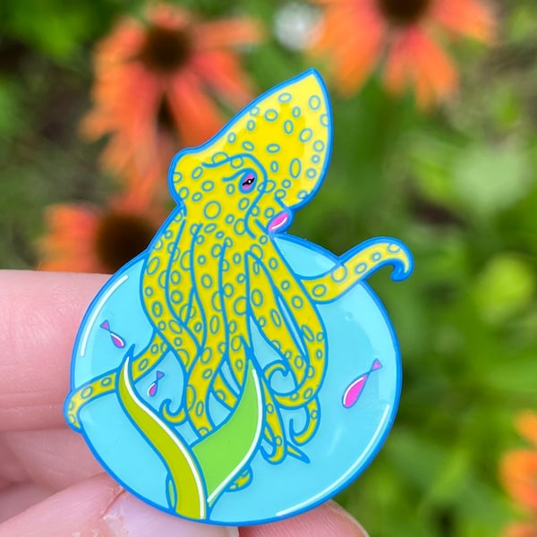 Blue-Ringed Octopus Enamel Pin | Gifts for Ocean Lovers | Biology | Scuba Diver | Animal Lover