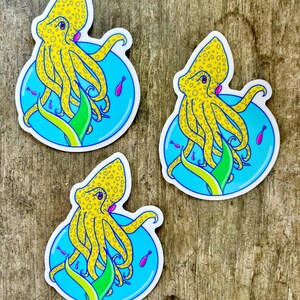 Blue Ringed Octopus Sticker: Waterproof Vinyl Decal