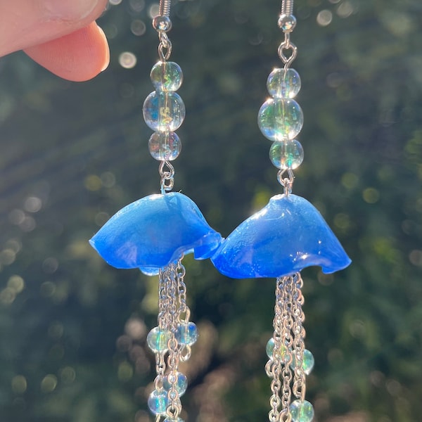 Jellyfish Beaded Earrings | Handmade | Hypoallergenic | Gifts for Ocean Lovers | Biology | Scuba Diver | Animal Lover