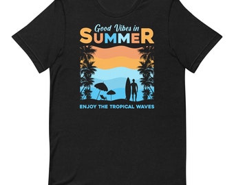 Good Vibes in Summer Shirt, Summer Shirt, Retro Vintage Summer Vibes Shirt, Retro Vintage Shirt, Summer Vacation Shirt, Family Summer Shirt