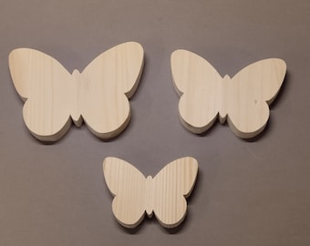 Holz-Schmetterlinge 3er Set