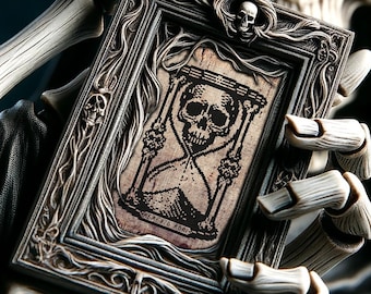 Memento Mori kruissteek patroon horror cadeau voor Goth X-Stitch Witchy occulte donkere ondoden spookachtige schedel Halloween houtsnede moderne xstitch