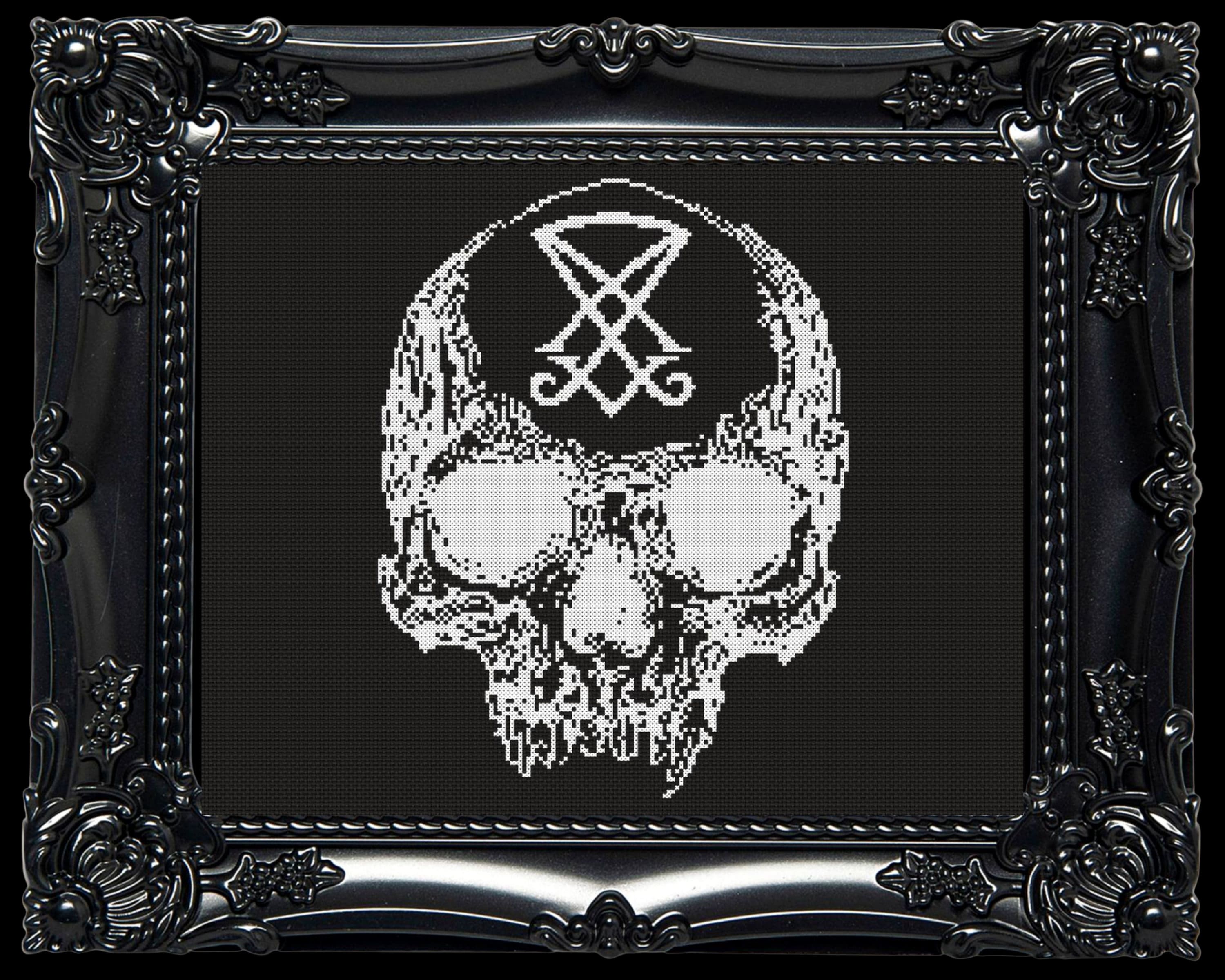 Sigil of Lucifer Cross Stitch Pattern Digital | Goth