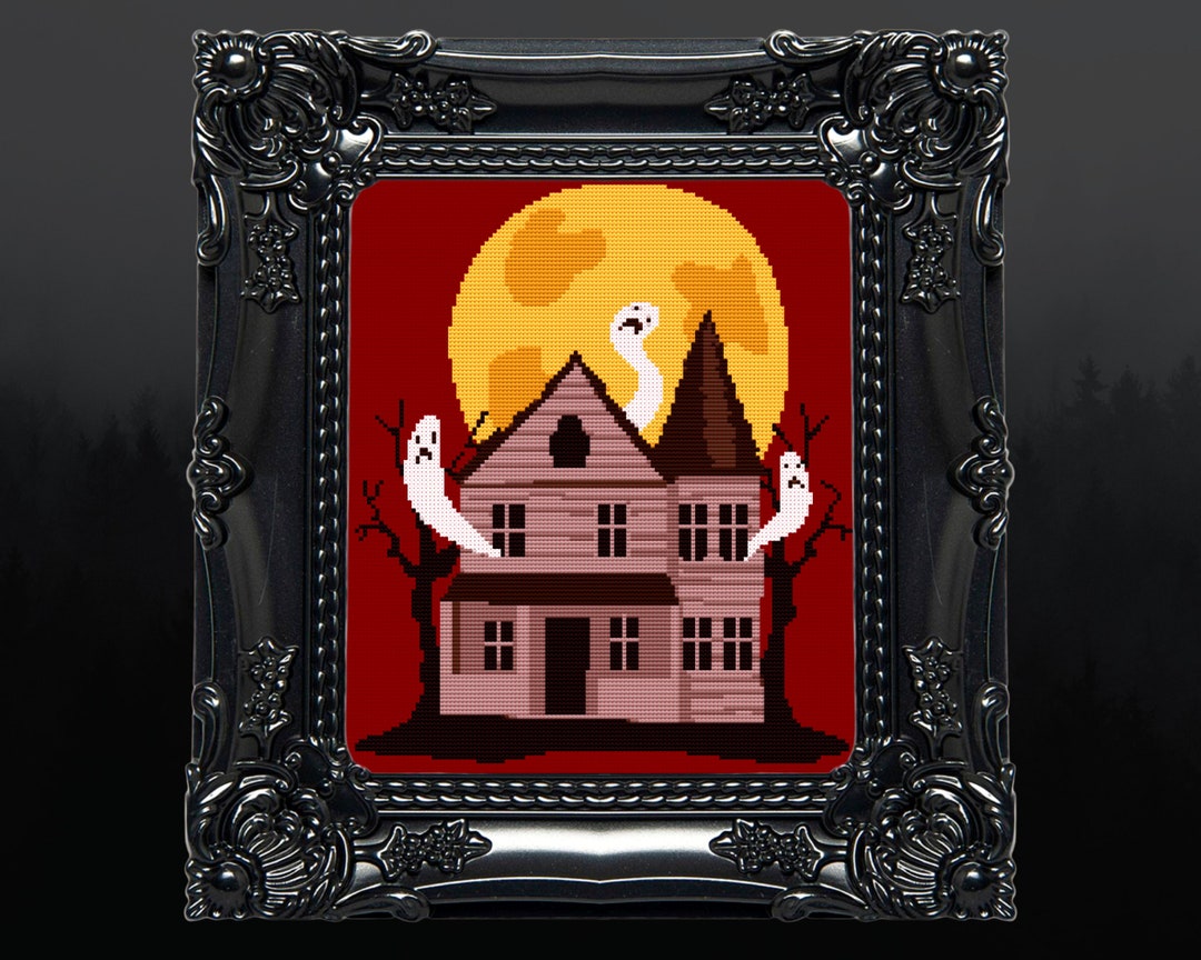 Spooky Haunted Castle Cross Stitch Pattern Digital | Goth | Gothic ...