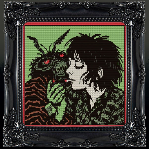 Toxic Love Cross Stitch Pattern Horror Gift for Goth X-Stitch Witchy Creepy Spooky Woodcut Cross Stitch Halloween Cross Stitch Modern