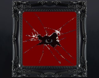 I See You Cross Stitch Pattern Digital | Goth | Gothic | Creepy Death | Witch | Witchcraft | Dark | Spooky Xstitch PDF