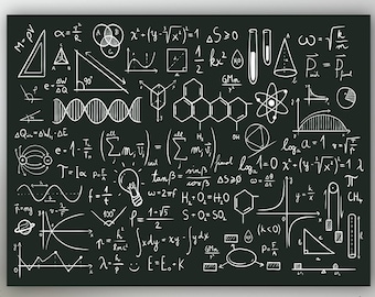 Mathematics Art, Math Classroom Wall Decor, Math Wall Decor, Math Teacher Gift, Back To School Gift, Office Gift, Office Decor, Math Gift