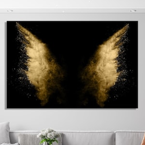 Angel Wings Wall Decor, Abstract Angel Print, Angel Wall Art, Modern Farmhouse Decor, Luxury Home Decor, Large Canvas , Housewarming Gift