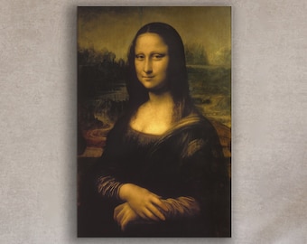 Mona Lisa by Leonardo Da Vinci, Mona Lisa Reproduction Print, Classic Fine Art Print, Vintage Wall Art, Mona Lisa Canvas Print, Antique Art