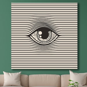 Spy Eye Vintage, Eye Illustration Artwork, Eye Canvas Print, Bedroom Wall Art, Eye Wall Decor, Eye Art Print, Abstract Eye Artwork, Eye Sign