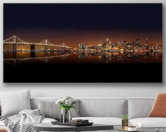 San Francisco California Wall Decor, San Francisco Canvas Print, Golden Gate Bridge, City Landscape, Home Office Decor, Landscape Wall Decor