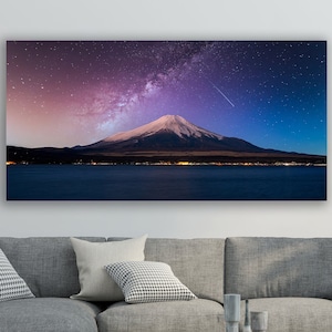 Mount Fuji muurkunst, enorme canvas muurkunst, Japanse kunst, Fuji berg canvas, berg Fuji muur decor, Japanse kunst aan de muur, Japanse berg Fuji