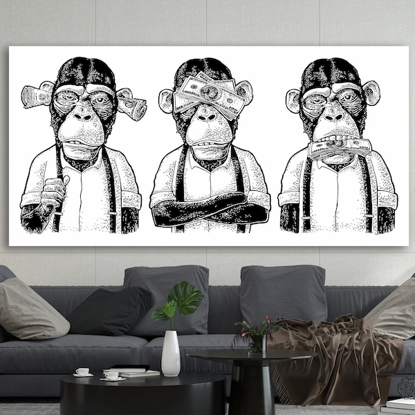3 Wise Monkeys Etsy