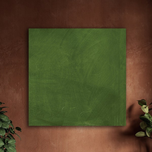 Green Abstract Printing on Canvas, Modern Art, Abstract Wall Decor, Living Room Wall Art, Large Wall Art, Square Artwork, Farmhouse Decor