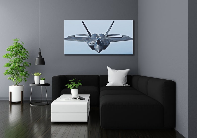 Lockheed Martin F-22 Raptor, Fighter Jet Wall Decor, F-22 Canvas Print ...