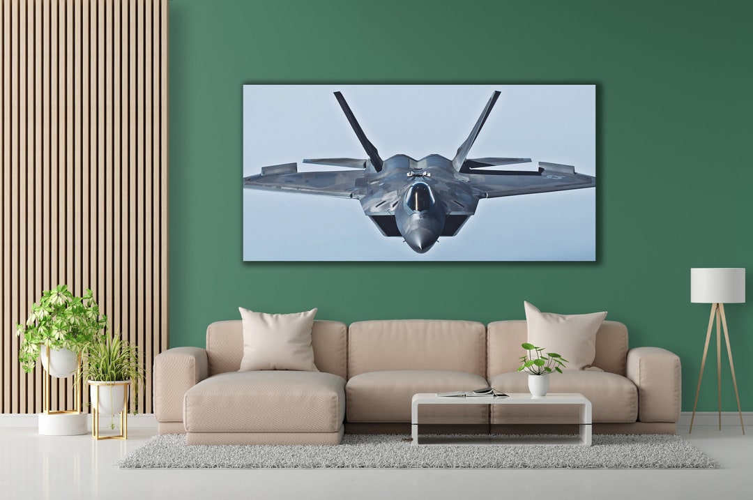 Lockheed Martin F-22 Raptor, Fighter Jet Wall Decor, F-22 Canvas Print ...