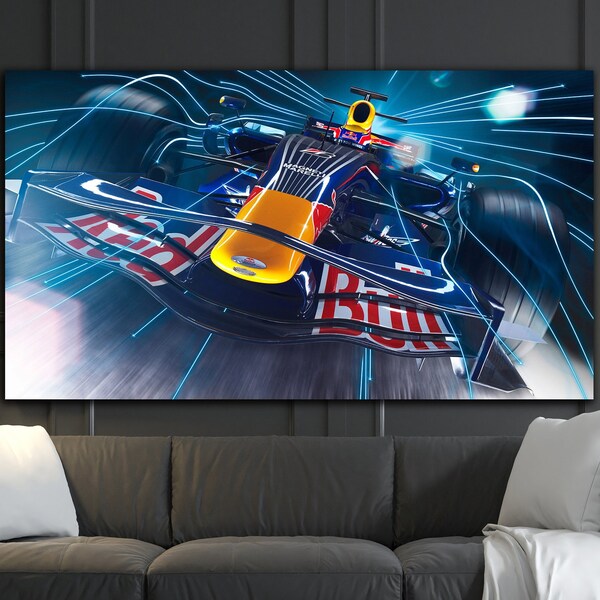 Red Bull Car Wall Art Etsy
