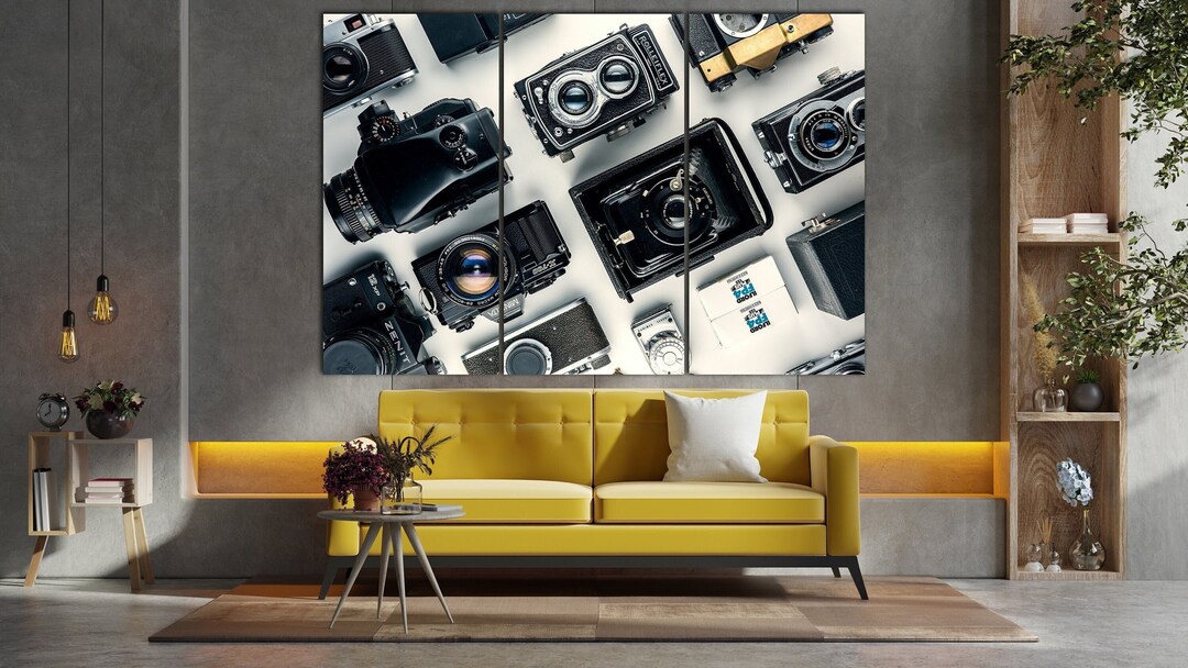 Camera Wall Decor Black & White Wall Print Extra Large Etsy