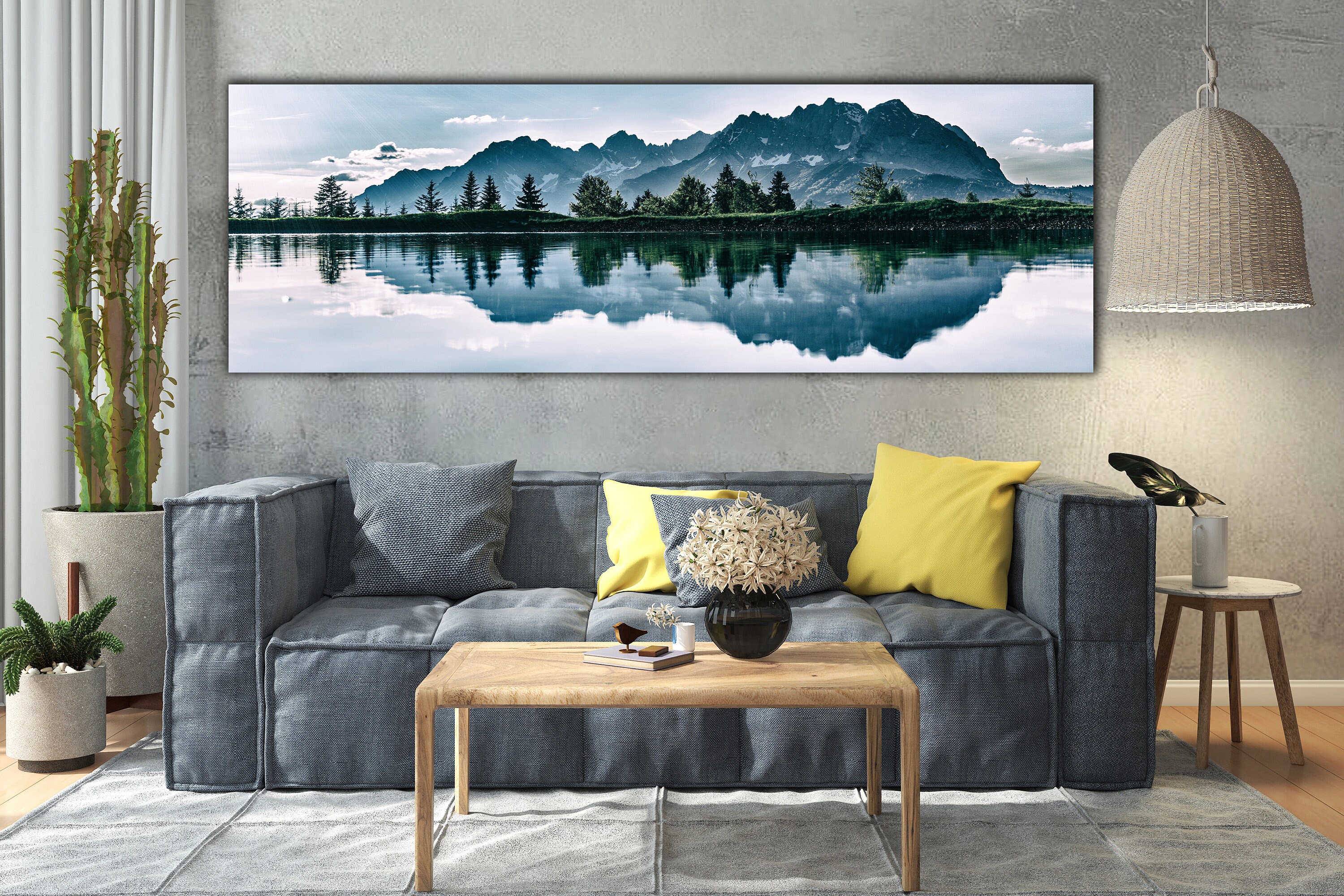Landscape Wall Decor Mountain Wall Art Huge Canvas Nature Etsy