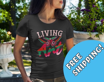 Living Art Shirt, Tattoo Shirt, Ink Tee, Tattoo Lover Shirt, Tattoo Graphic Tee, Tattoo Addict, Tatted Mom, Tatts, Tattoo Tee