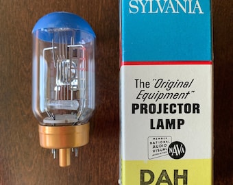 Vintage Sylvania DAH 500 watts 120v Blue Top Projection Lamp Bulb 200Hrs