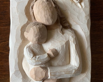 Willow Tree MOTHER AND CHILD Wall Plaque Demdaco Susan Lordi 2001