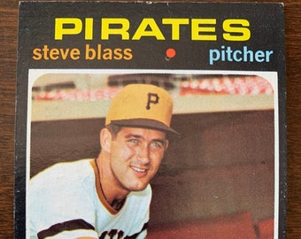 1971 Topps Baseball Card STEVE BLASS #143 Pittsburgh Pirates EX+