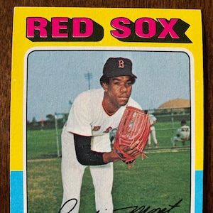 1975 Carta da baseball Topps ROGELIO MORET #8 Boston Red Sox NRMT