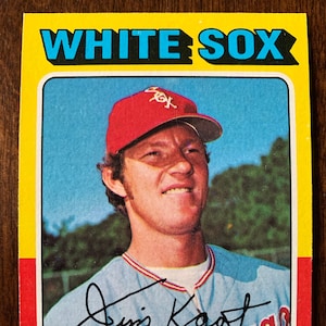 Cartão de beisebol Topps de 1975 JIM KAAT # 243 Hall da Fama Chicago White Sox NRMT +