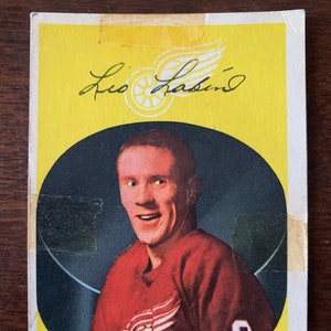 1962-63 Parkhurst Hockey Karte LEO LABINE #26 Detroit Red Wings VG