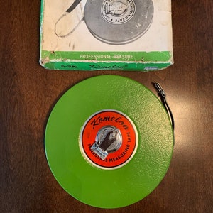Vintage KOMELON Fibreglass Measuring Tape Professional 50m 165ft