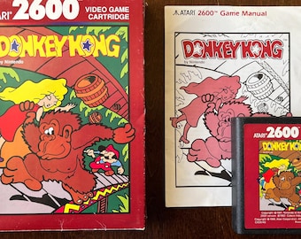 DONKEY KONG Atari 2600 Video Game NINTENDO Cartridge 1988 Rare - Tested Works!