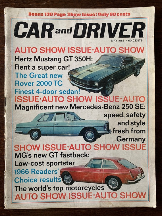 1966 CAR and DRIVER Magazine May Edition Auto Show Issue - Etsy