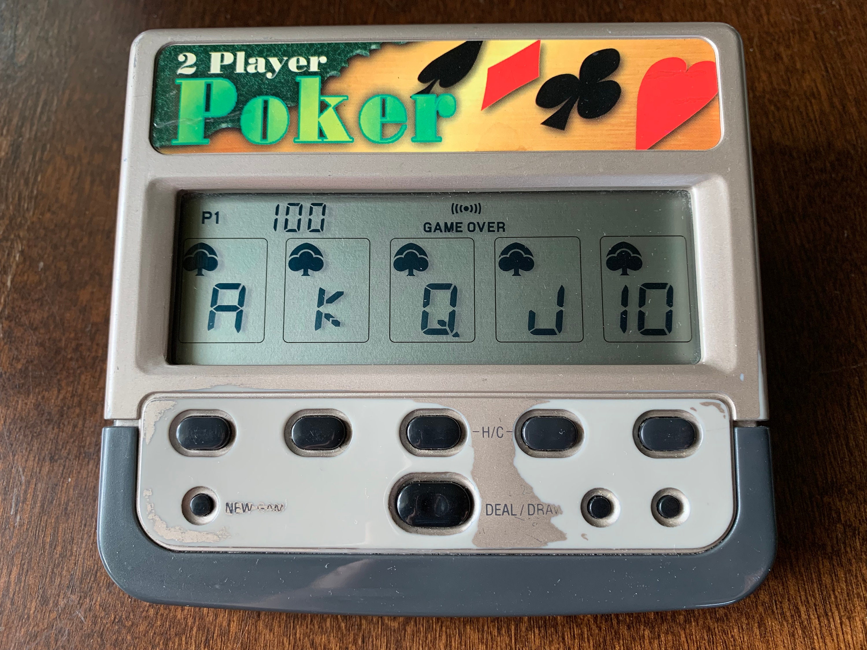 Radioshack Deluxe 2 Player Draw Poker Handheld Electronic 