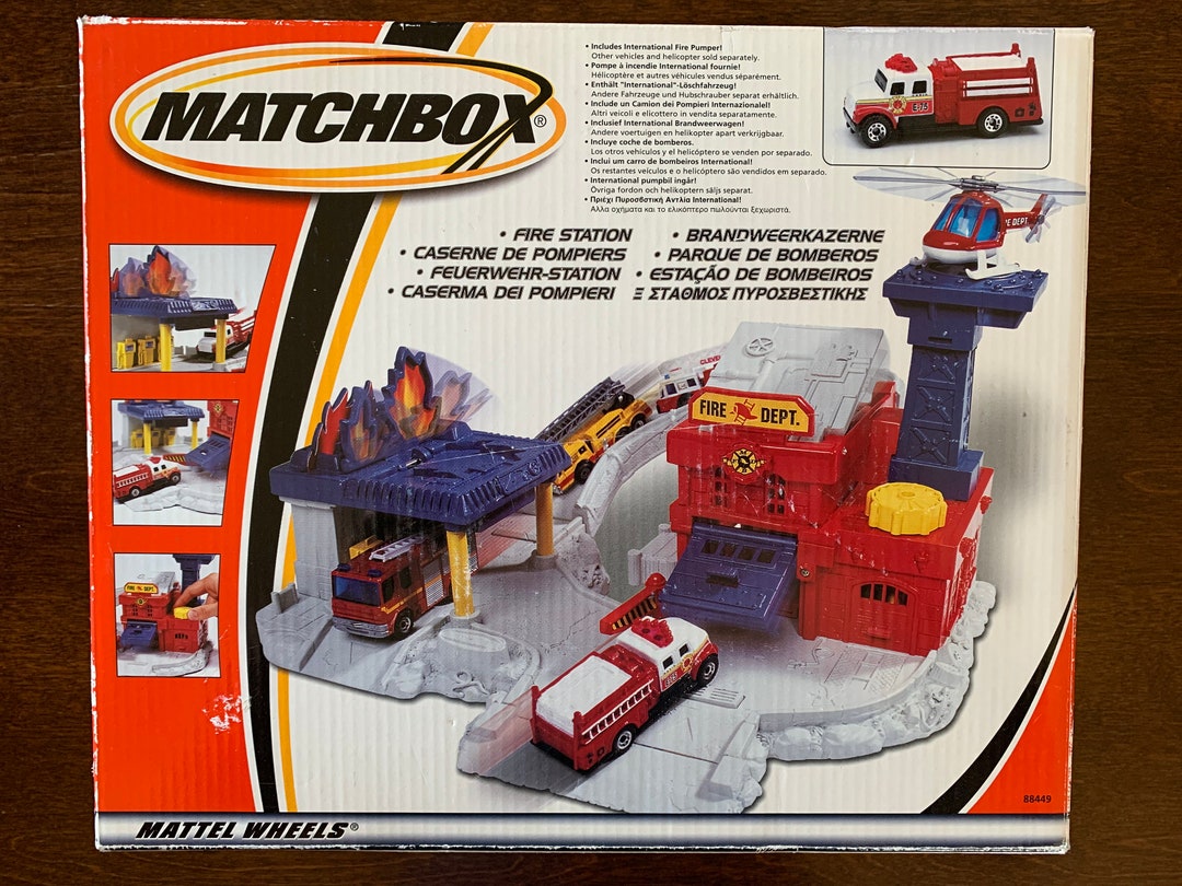 Mattel Matchbox FIRE STATION Model 88449 Mattel Wheels 2000 Etsy