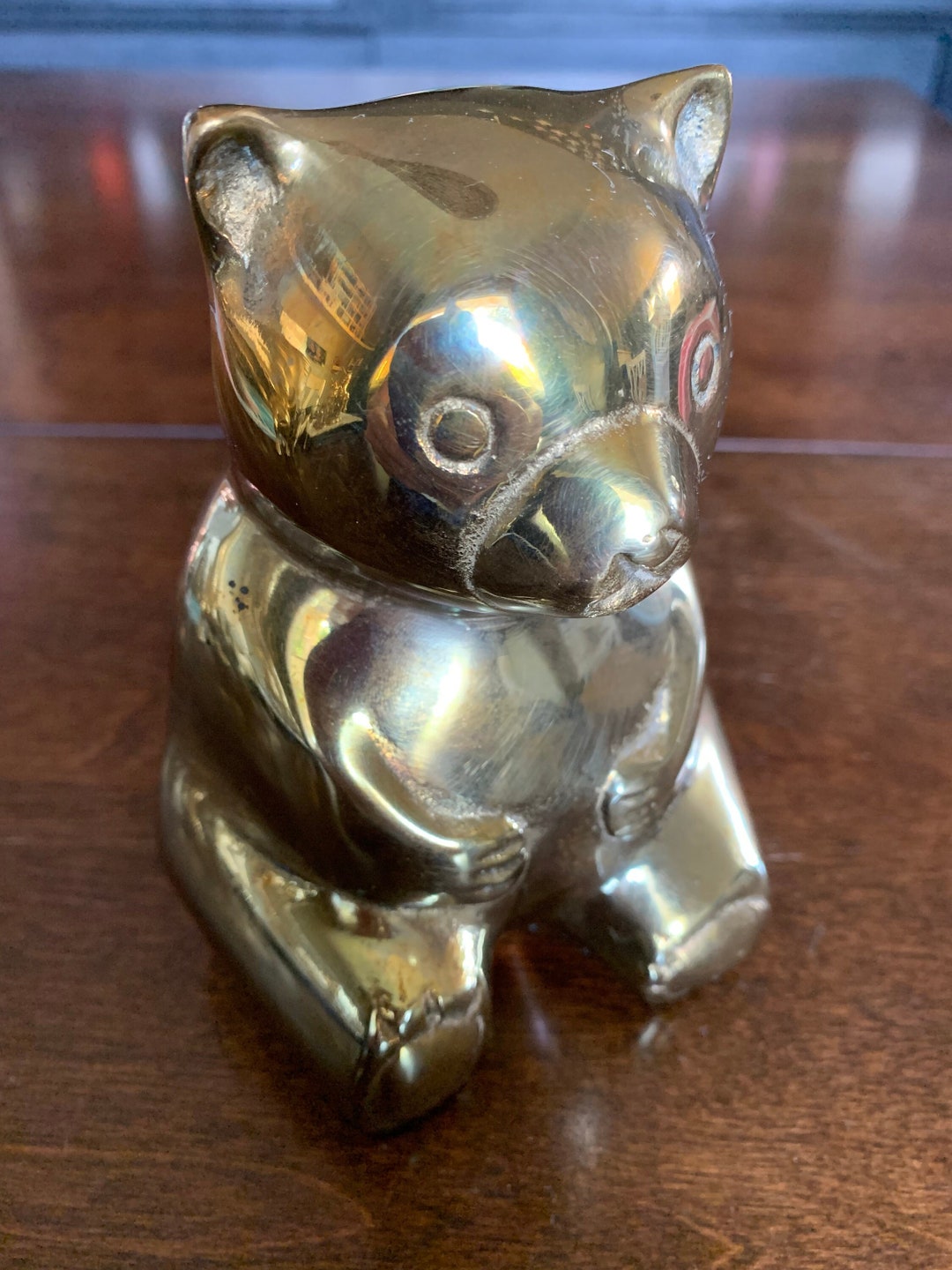 Vintage Birks Solid Brass BEAR Statue 5 High Very Heavy Etsy