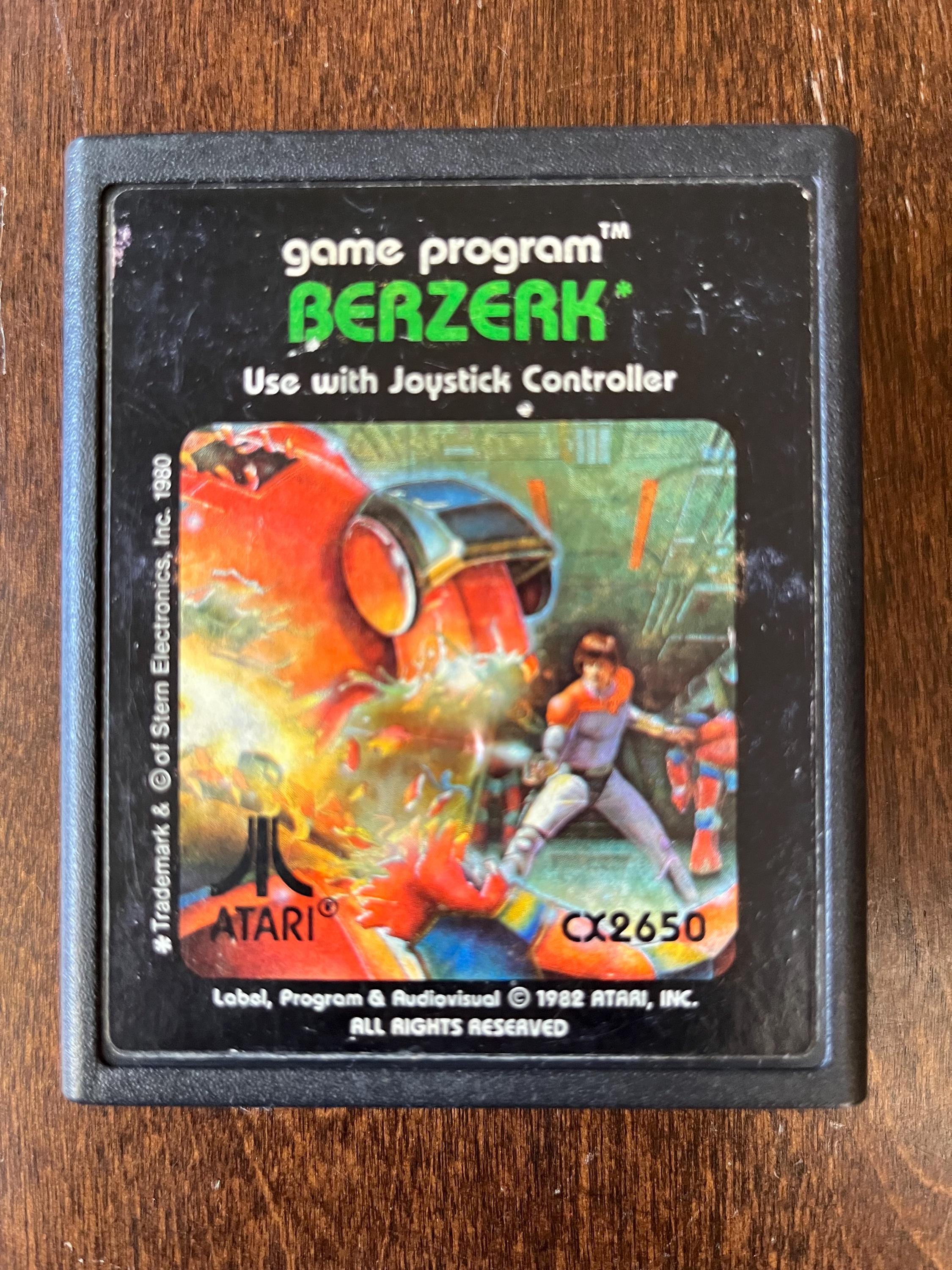 BERZERK Atari 2600 Video Game CX2650 Cartridge 1982 - Tested Works
